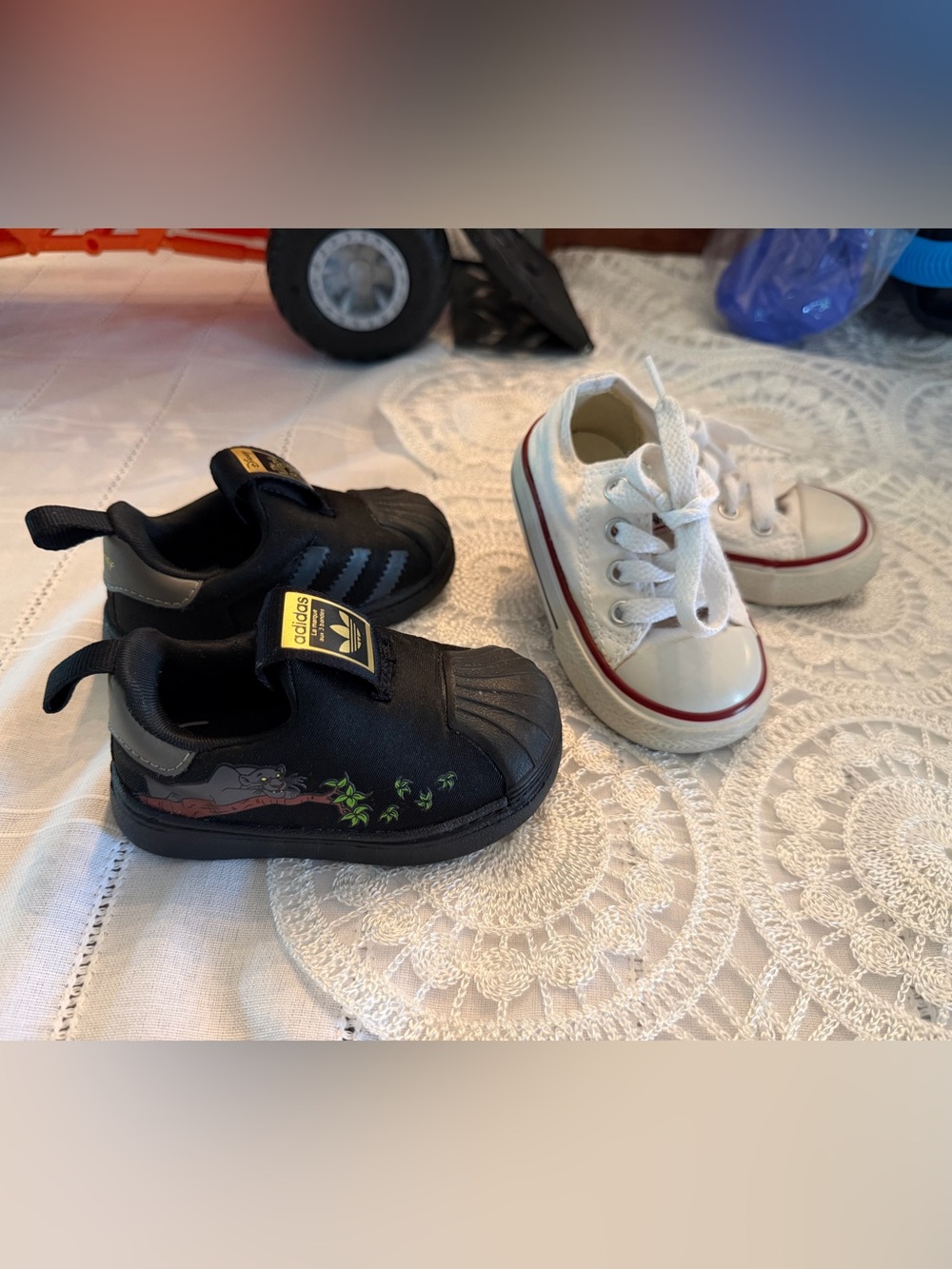 2 pairs of toddler shoes size 4